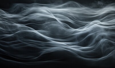 Fototapeta premium Abstract Flowing Mist in Dark Atmosphere