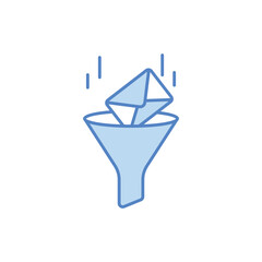 Filter Email vector icon