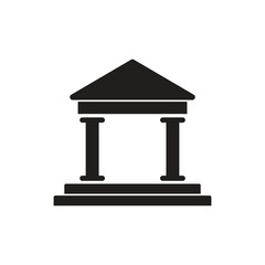 Courthouse icon logo design template isolated illustration