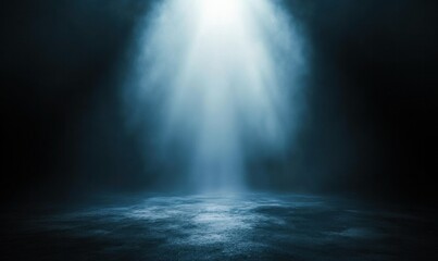 Mysterious Spotlight Illumination in Dark Empty Space