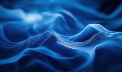 Obraz premium Abstract Blue Waves of Light Flowing in Motion