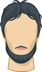 Modern male hairstyle. Barber salon faceless model