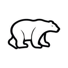 Polar bear icon logo design template isolated illustration