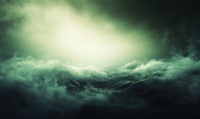 Majestic Ocean Waves Under Dramatic Sky