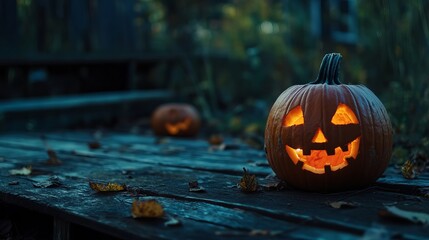  halloween pumpkin jack o lantern in the night