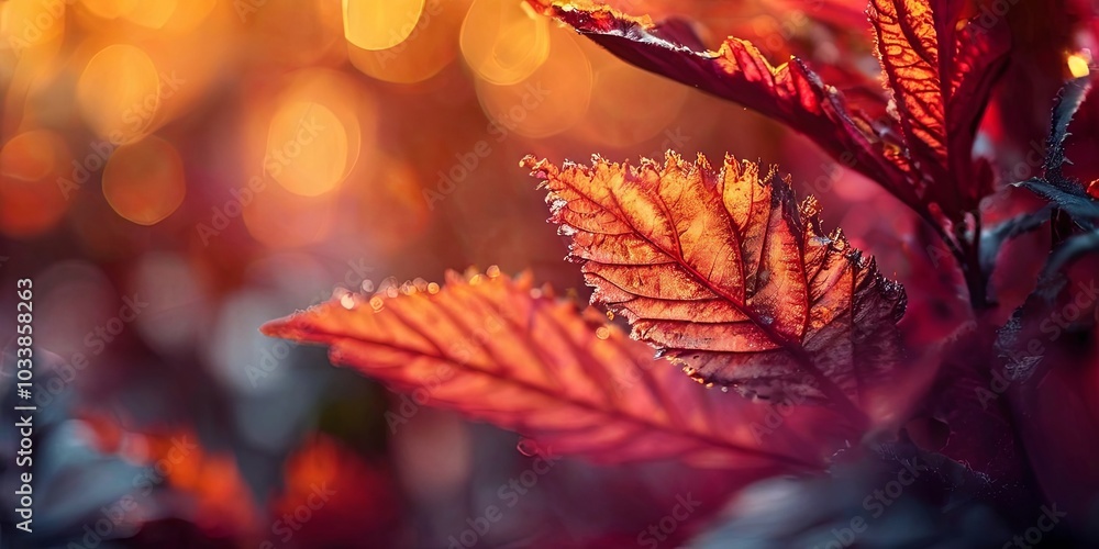 Poster a leaf with a drop of water on it