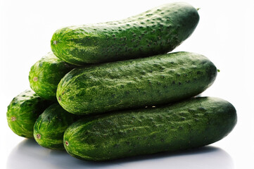 Gestapelte gr&uuml;ne Gurken f&uuml;r eine gesunde Ern&auml;hrung