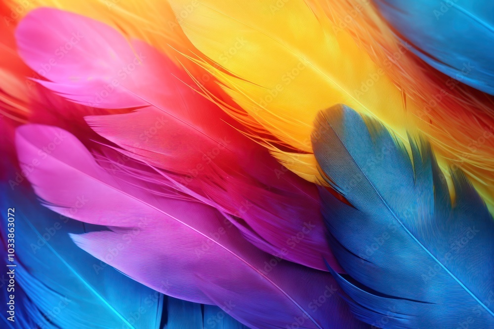 Poster abstract colourful feathers backgrounds pattern lightweight.