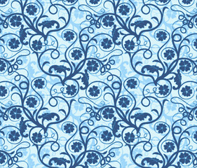 seamless floral pattern with flowers