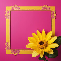 Flower and frame with background