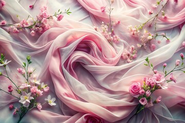 Twisted Pink Silk Double Exposure Artistry with Soft Textures, Flowing Drapery, Ethereal Light Effects, and Dreamy Abstract Compositions for Artistic Photography