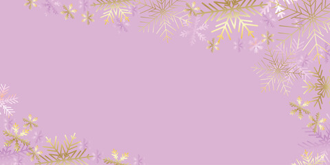 Christmas card, template with snowflakes. Snowflake background. Winter copy space banner pattern. 