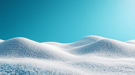 Snowdrift isolated. Snow landscape decoration, frozen hills. White snow covered hill with a few small snow piles. Empty snow banks field. background.