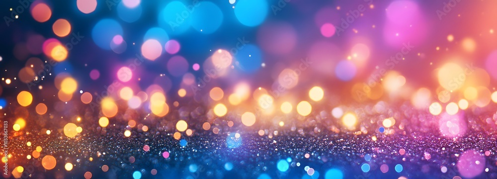Poster 29. a colorful gradient with playful bokeh lights, inviting imagination in the product space