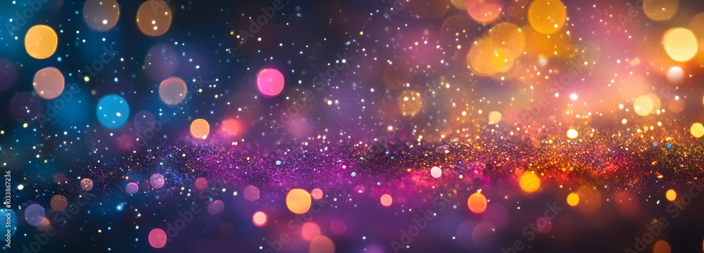 Aufkleber 29. a colorful gradient with playful bokeh lights, inviting imagination in the product space