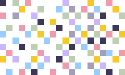 Geomatric colorful square shape pixelet glitch theme seamless pattern modern creative texture background noise halftone abstract square repeatable grid wallpaper