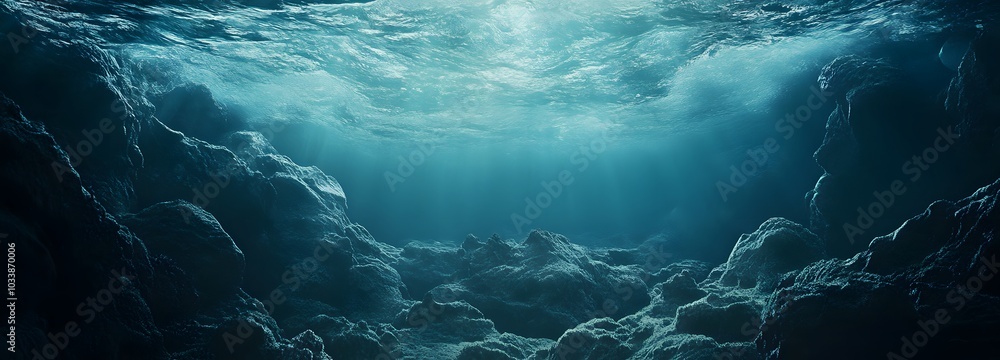 Aufkleber 32. an underwater scene with gentle waves, creating a calming effect
