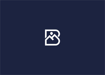 letter b with mountain logo icon design vector design template inspiration © Dar Wan 