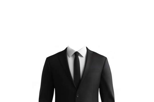 Suit image for use in photo editing, transparent background image