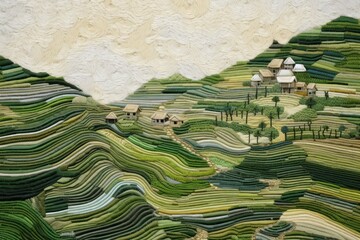 Fototapeta premium Rice terrace landscape outdoors nature.