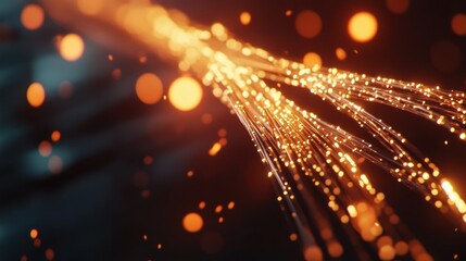 Abstract Gold Light Streaks