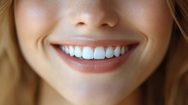 A woman with a big smile on her face, showing off her teeth