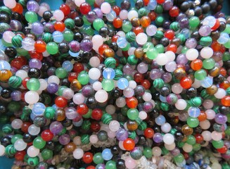 background of stone beaded jewelry