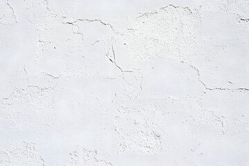 White abstract background. White stucco wall of an old house.