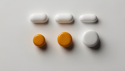 Three Pills Including a Heart Shape