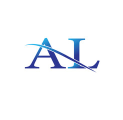 al or la logo design vector icon, AL A L Letter Logo with Creative Shadow Cut Design.
