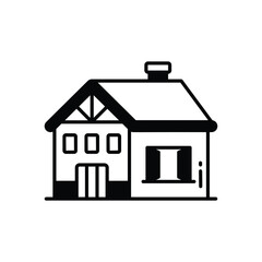 Cottage vector icon stock illustration