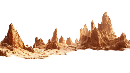 Barren Martian Desert with Rocky Formations