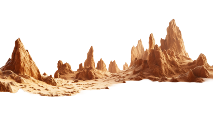 Barren Martian Desert with Rocky Formations