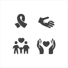 Care vector icon set 