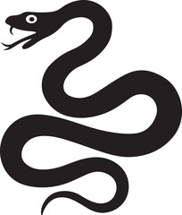 Snake silhouette set. Isolated snake silhouette on white background.