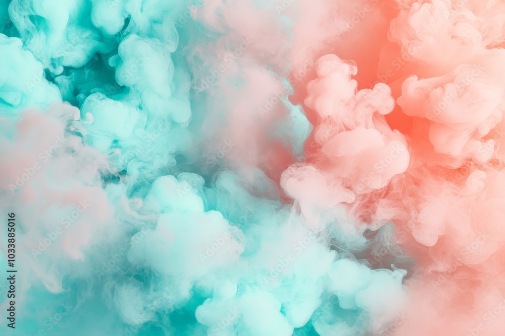 Poster Pastel hues and textures define this abstract cloudscape, melding soft pinks and blues into an imaginative artistic form of serene, visionary expression.