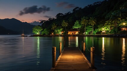 Fototapeta premium Ilha em Paraty: A Photographer's Paradise in Low Light