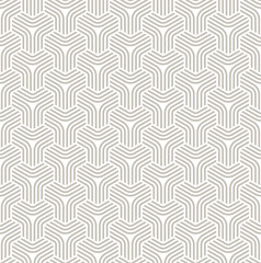 Vector geometric fabric waves seamless texture. Cream colour background.