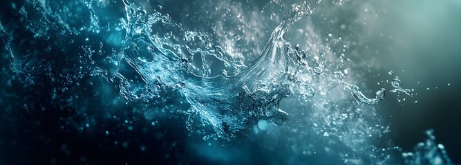 15. An abstract water splash background, giving a refreshing vibe to the empty space
