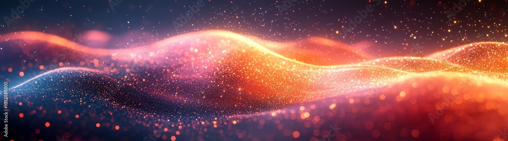 Aufkleber creating a vibrant and futuristic background, this pastel glowing wave features vibrant colors and d