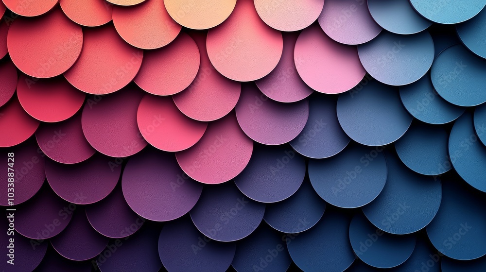 Poster The background is composed of layered concentric circles in pink and blue, creating a dynamic and modern aesthetic.