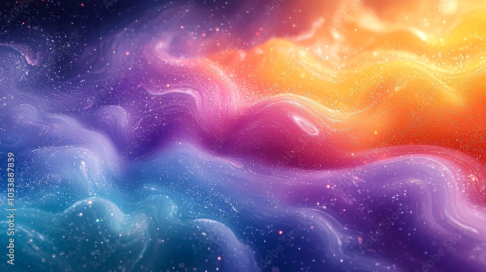 Aufkleber Abstract background with swirls; Bright guardian colors; Stock image of abstract background with swirls