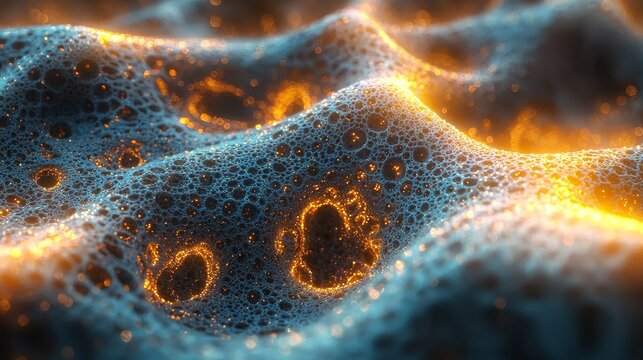 This abstract blue and orange design was created with a computer program