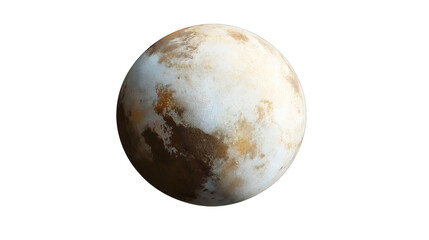 Pluto as a small icy dwarf planet with subtle shades