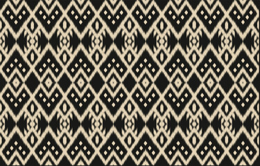 Geometric ethnic oriental ikat seamless pattern  color oriental. Aztec ornament print. Design for background ,curtain, carpet, wallpaper, clothing, wrapping, Batik, vector illustration.