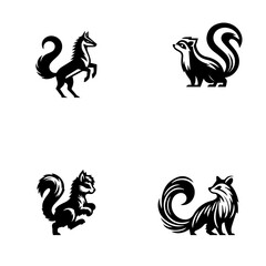 Zorilla silhouette icon isolted on white background