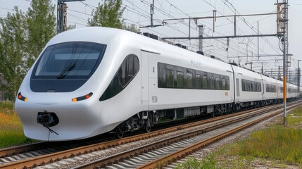 white high-speed train