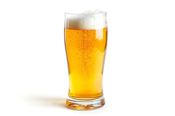 glass of beer isolated on white