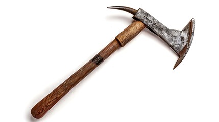 old axe isolated on white