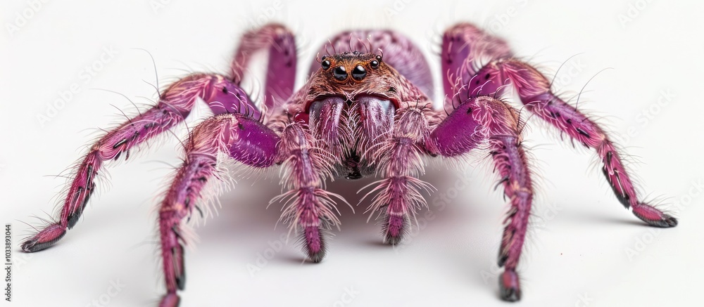 Wall mural captivating and mysterious pink tarantula close up showcasing its intricate textures and fascinating